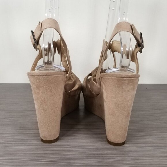 bp. Sunny Wedge Platform Sandal, Blush Faux Suede, Womens Size 8 M - Picture 5 of 12